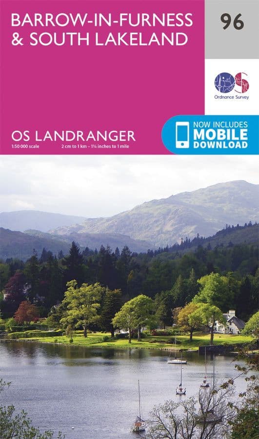 OS Landranger 96 Barrow in Furnace and South Lakeland