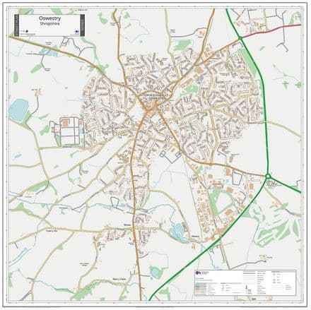 Oswestry  Street Map
