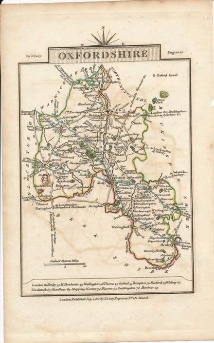 Oxfordshire 1806 - John Cary - Original Map