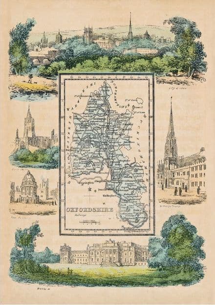 Oxfordshire - by 'Reuben Ramble' - Reproduction County Map