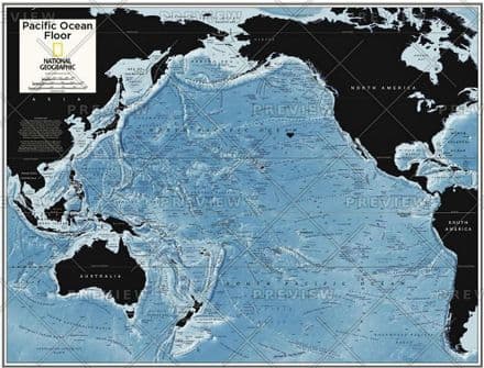 Pacific Ocean Floor - Atlas of the World, 10th Edition 2015 by National Geographic