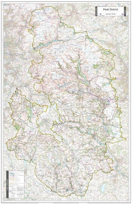 Peak District National Park - Wall Map - 2025