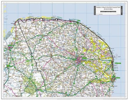 Peddars Way & Norfolk Coast Path - Wall Map