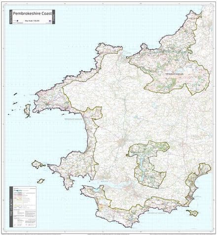 Pembrokeshire Coast National Park - Wall Map