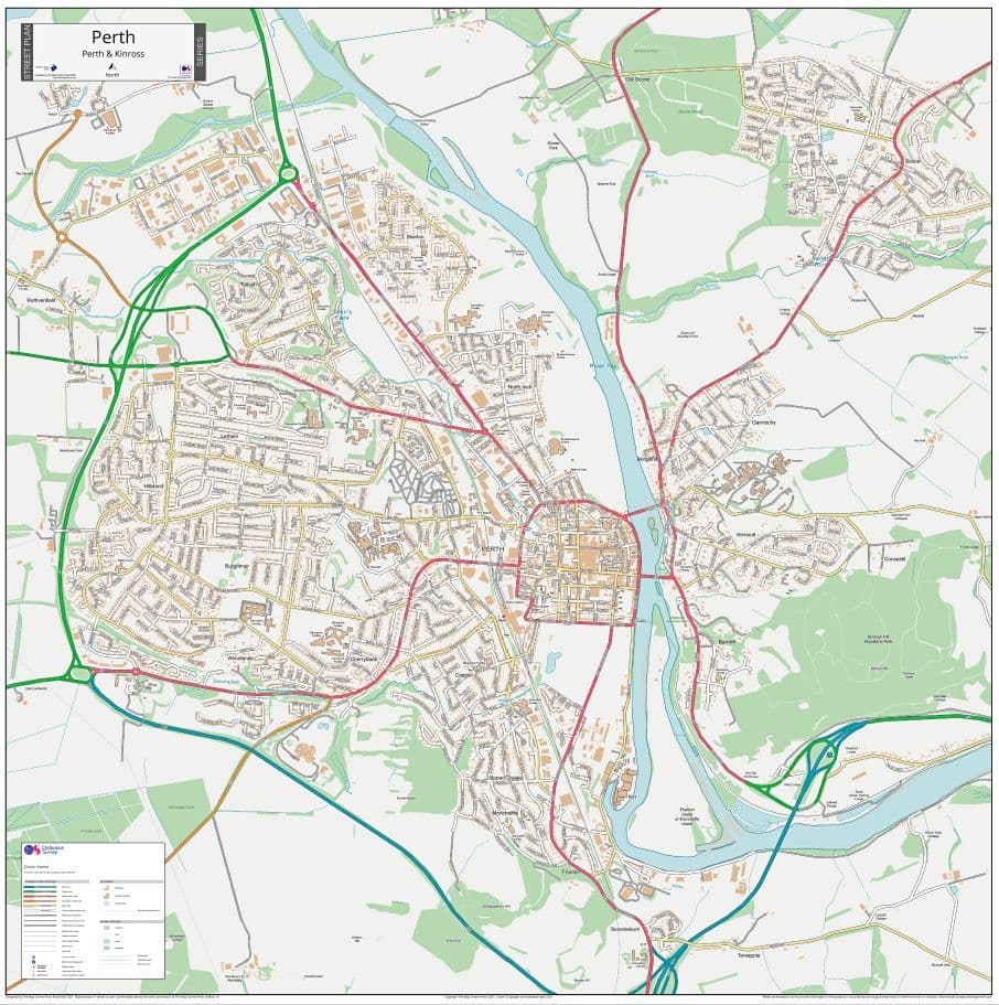 Perth Motorways Map Perth Street Map