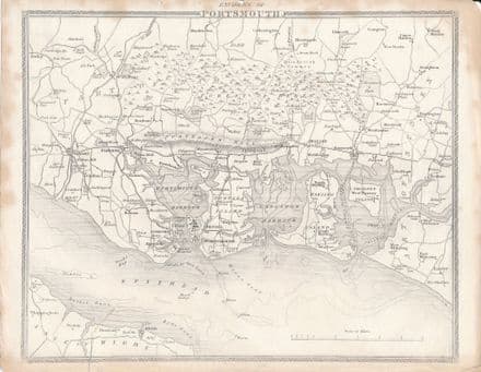 Portsmouth Environs of - Thomas Moule c1837