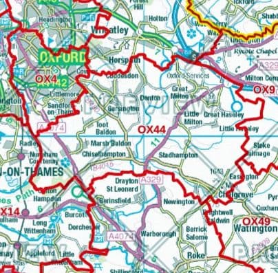 Postcode District Map - Bespoke at 1 155 000