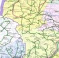 Postcode Map Of Austria - Laminated