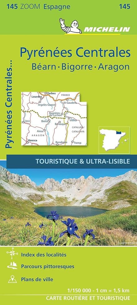 Prineos Centrales - Central Pyrenees - Michelin Zoom Map - 145