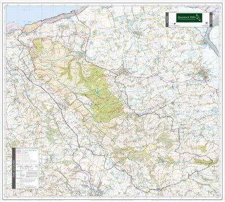 Quantock Hills - AONB Wall Map- 2024