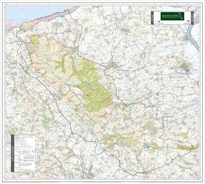 Quantock Hills - AONB Wall Map- 2024