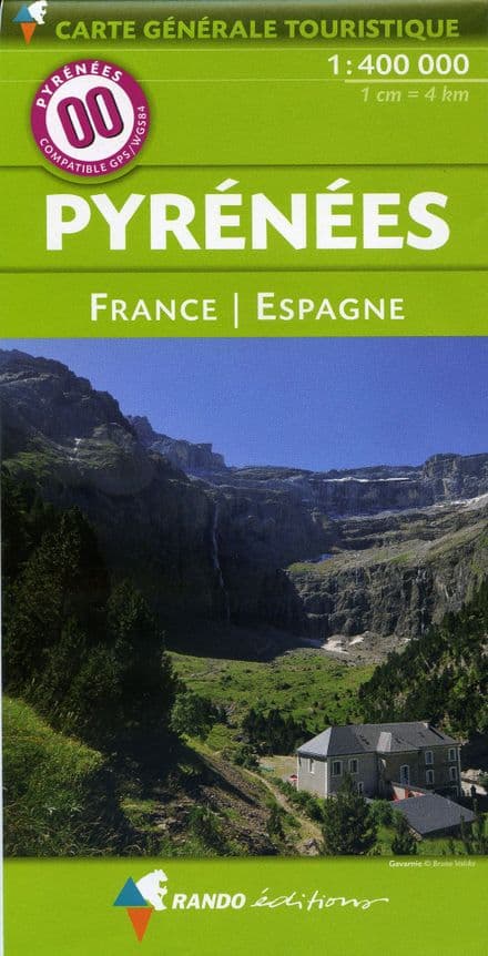 Rando Editions 00 Map of the Pyrenees 1:400,000
