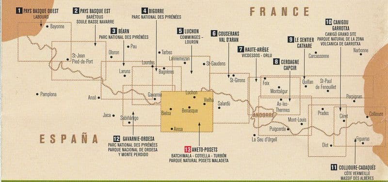 Rando Editions 1:50,000 Walking Map Of the Pyrenees Map Map 23