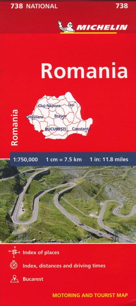 Romania -  Michelin National Map 738
