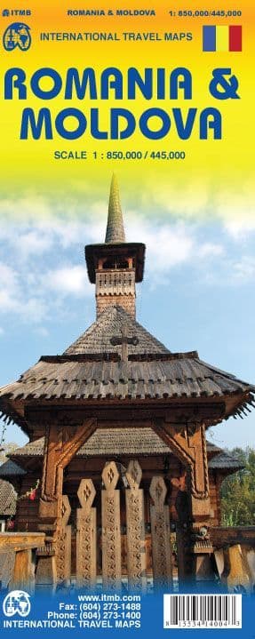 Romania & Moldova Travel Map - ITM