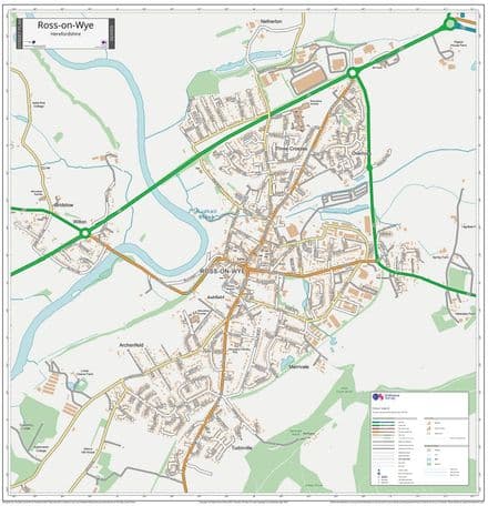 Ross - on - Wye Street Map 2023