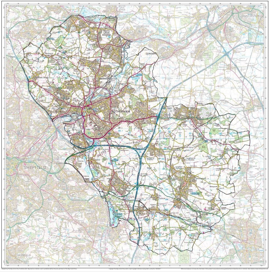 Rotherham Borough Council - 1 30 000 - The Map Centre Press