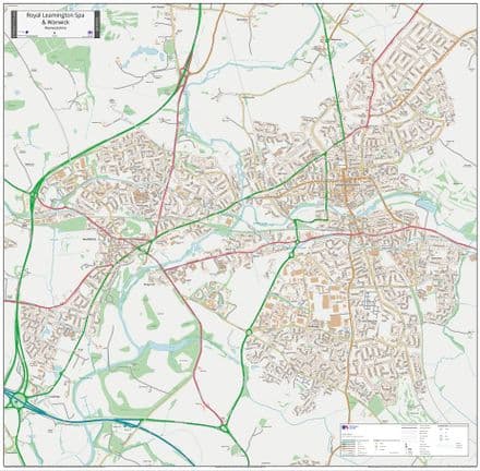 Royal Leamington Spa & Warwick Street Map