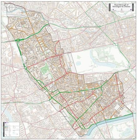 Royal London Borough of Kensington & Chelsea - Street Map