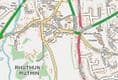 Ruthin Street Map
