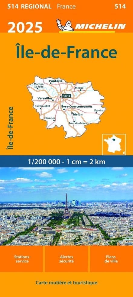 SALE - 514 Paris & Surrounding Area - Michelin Regional Map 2025