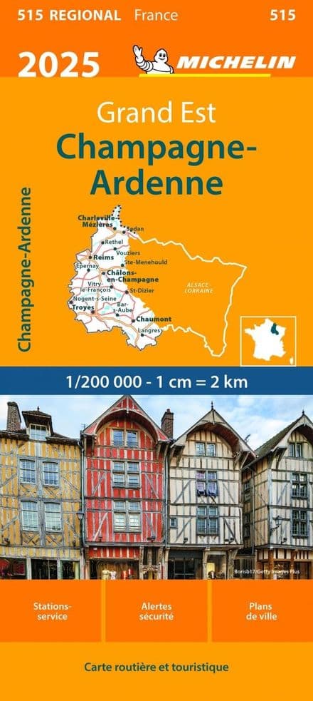 SALE - 515 Champagne - Ardenne - Michelin Regional Map 2025