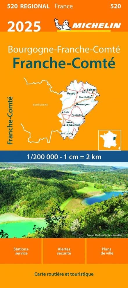 SALE - 520 Franche-Comte - Michelin Regional Map 2025