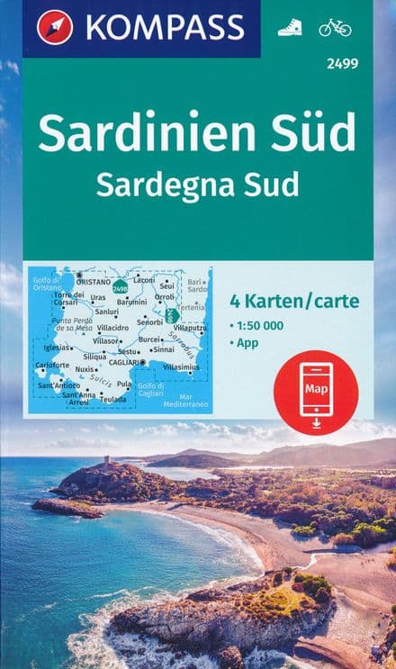 Sardinia South - 4 Map Pack - 1:50,000 - Kompass 2499