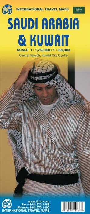 Saudi Arabia & Kuwait Travel Map
