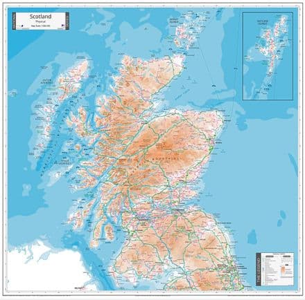 Scotland - Physical Wall Map - 2024 - 97 x 95cm