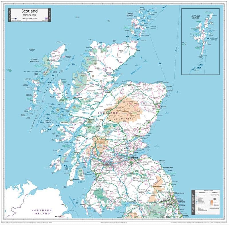 Scotland Planning - Wall Map - 2024 - 97 x 95cm