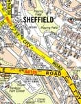 Sheffield A Z Wall Map