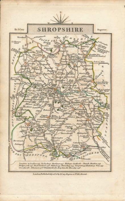 Shropshire 1806 - John Cary - Original Map