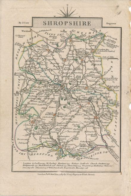 Shropshire 1817 - John Cary - Original Map