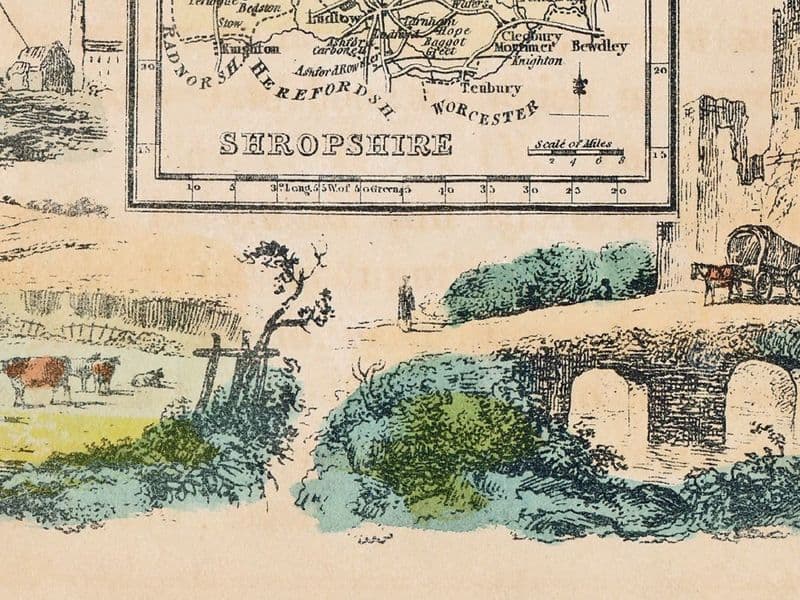 Shropshire - by Reuben Ramble - Reproduction County Map