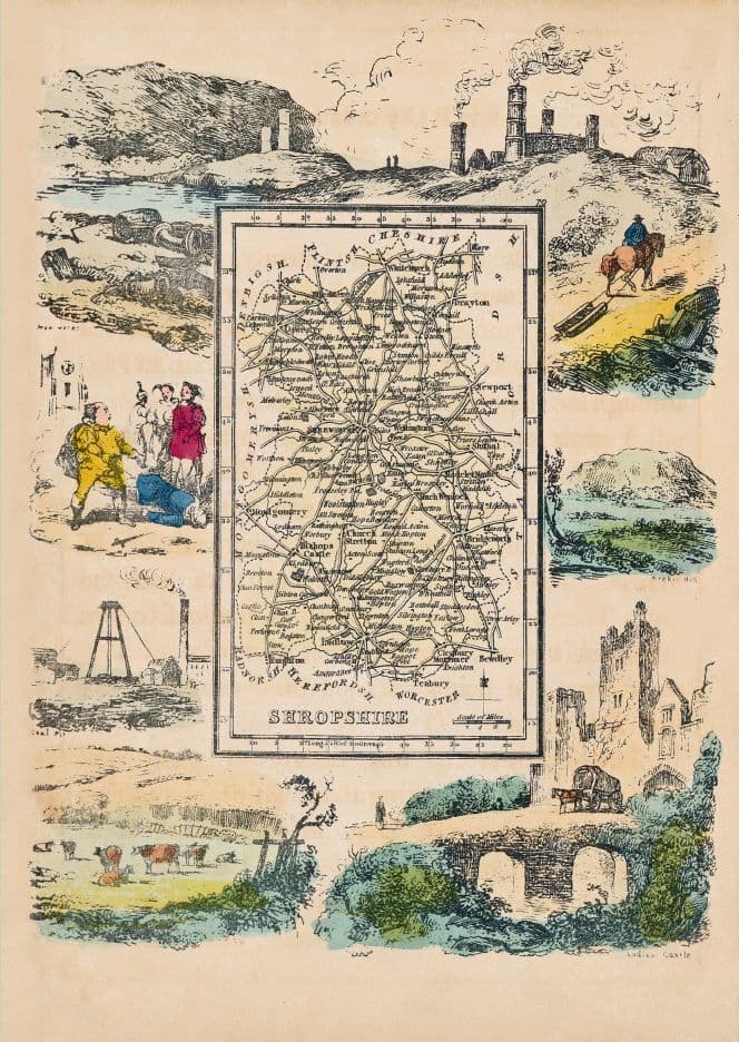 Shropshire - by 'Reuben Ramble' - Reproduction County Map