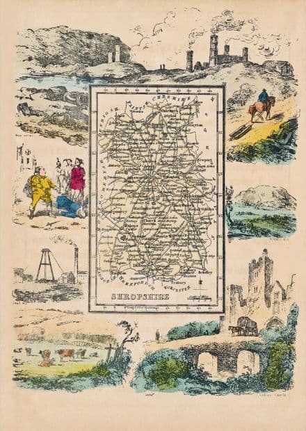 Shropshire - by 'Reuben Ramble' - Reproduction County Map