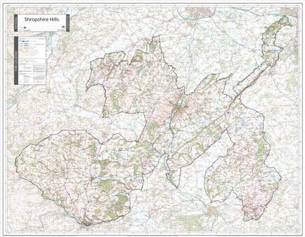 Shropshire Hills National Landscape - Wall Map - 2026
