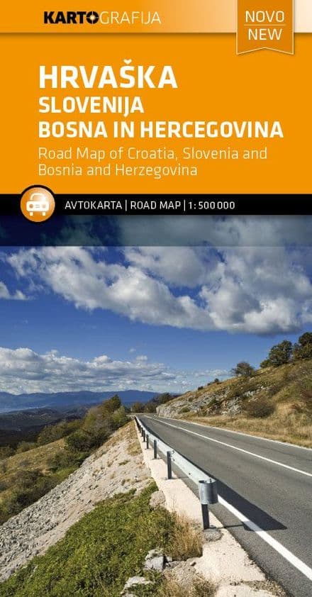 Slovenia, Croatia & Bosnia-Herzagovina - Road Map - Kartografija
