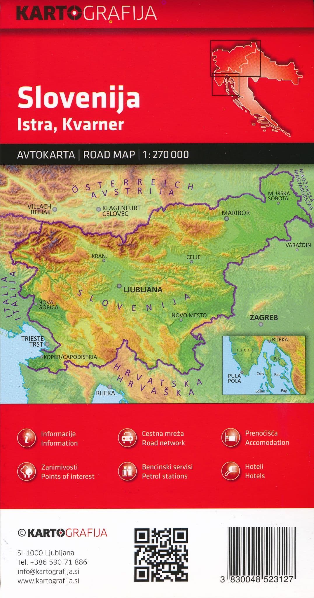 Slovenia & Istria - Road Map - Kartografija R100