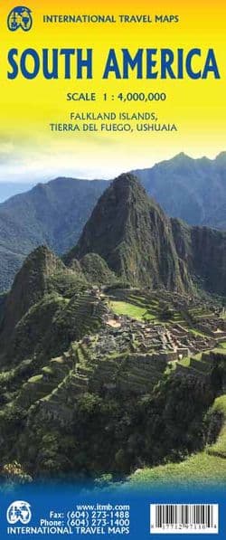 South America Folded Travel Maps