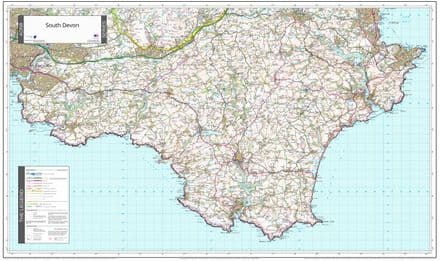 South Devon - AONB Wall Map - 2024