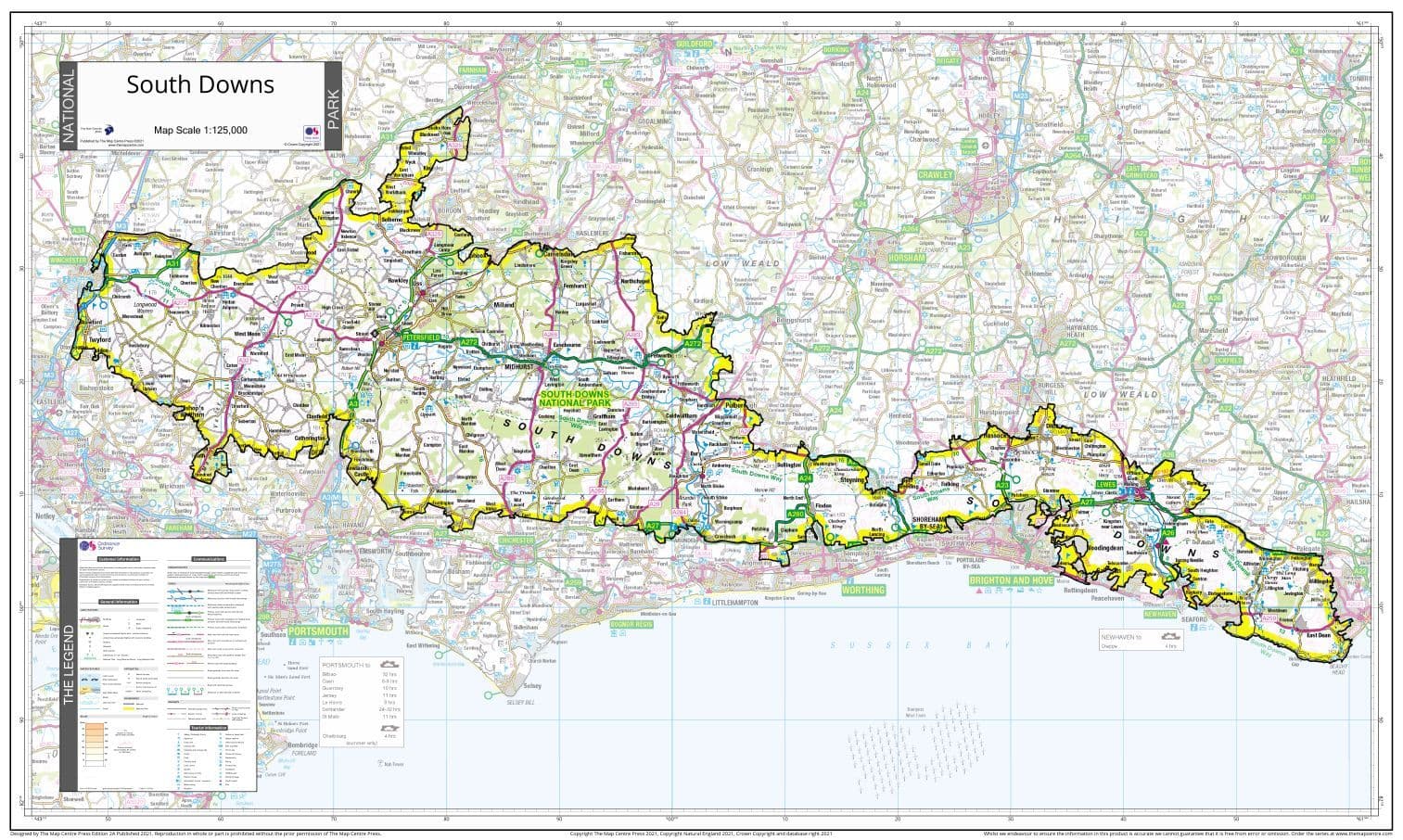South Downs National Park Wall Map 1 125 000 south-downs-national-park-wall-map-1-125-000