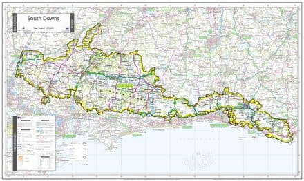 South Downs National Park - Wall Map - 1:125,000