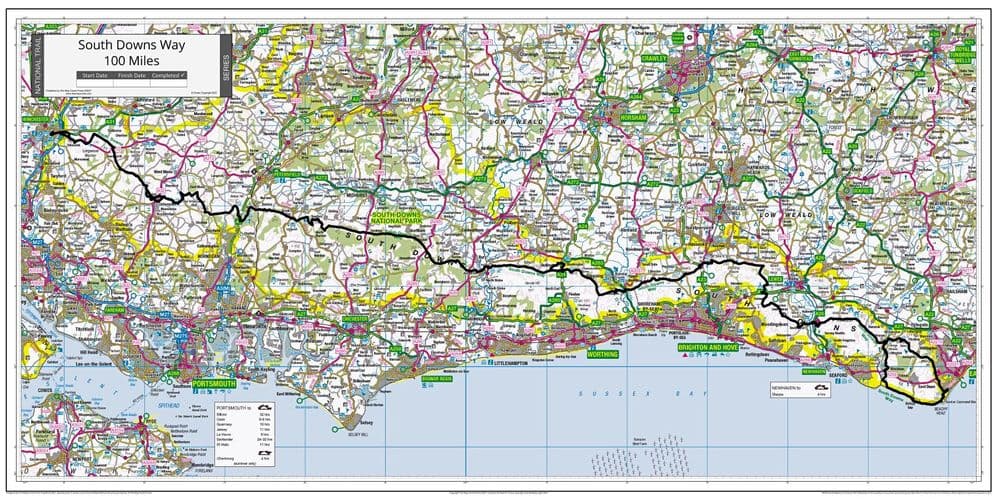 South Downs Way Wall Map1