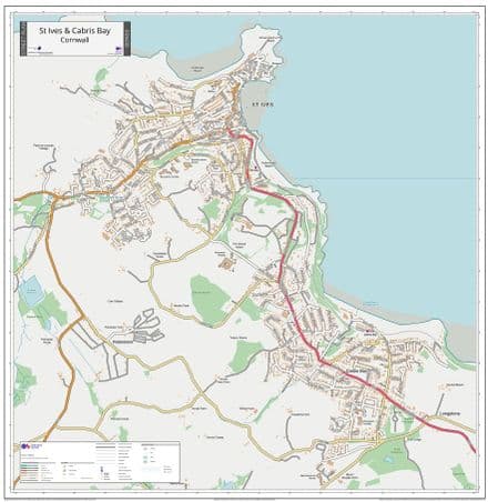 St Ives (Cornwall) Street Map