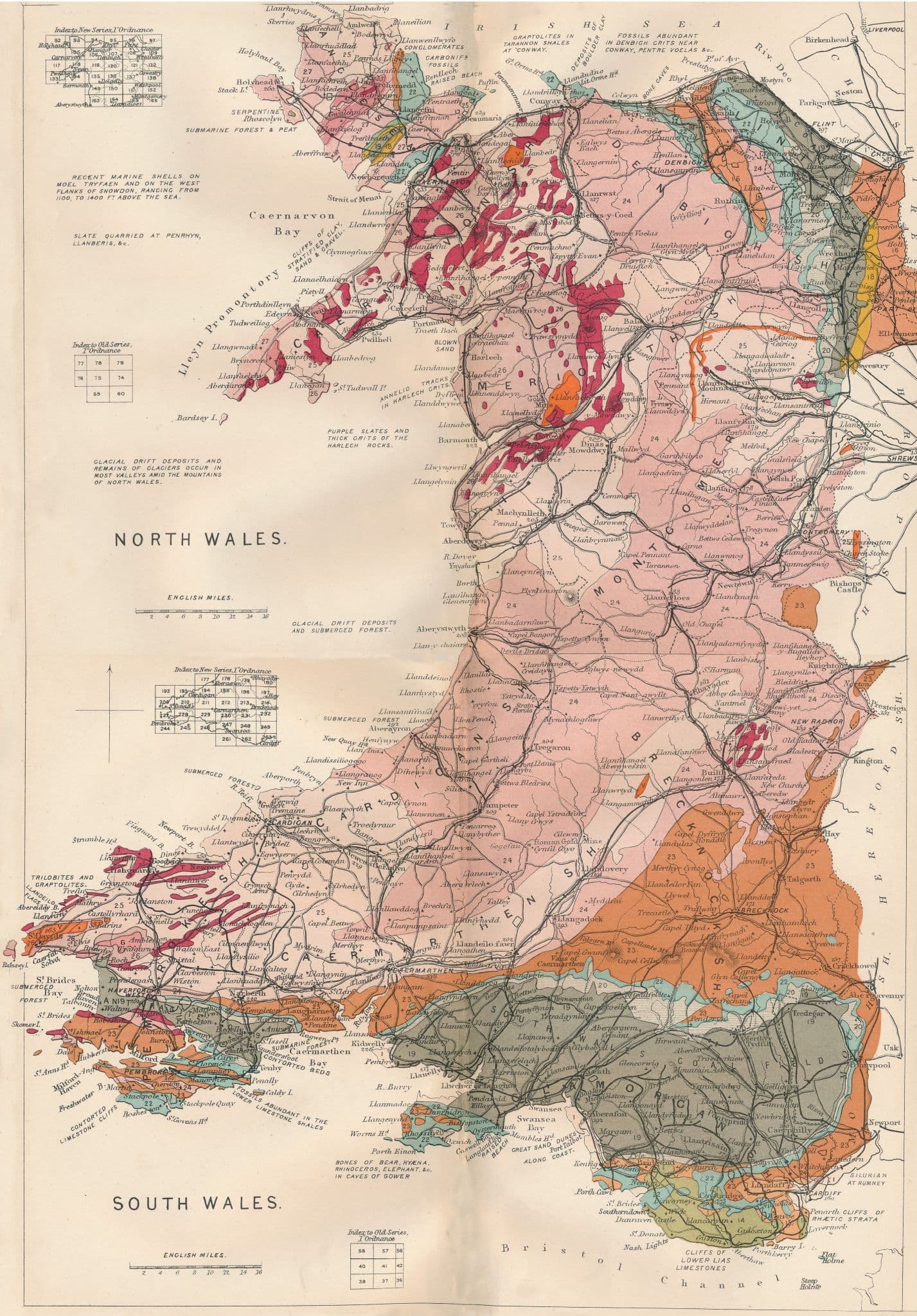 Stanford S Geological Map Of Wales Historical stanford-s-geological-map-of-wales-historical