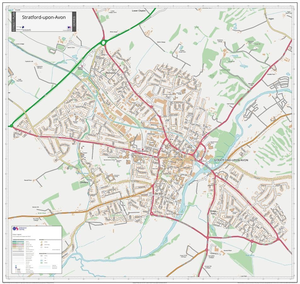 Stratford upon Avon Street Map