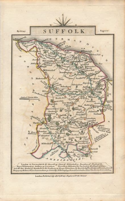 Suffolk 1806 - John Cary - Original Map