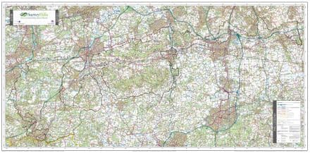 Surrey Hills - AONB Wall Map - 2024